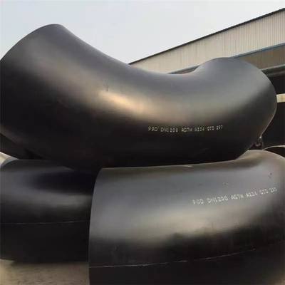 كوع كبير من الصلب الكربوني 24 &quot;- 48&quot; 90 درجة LR Elbow Bevelend Black Painting