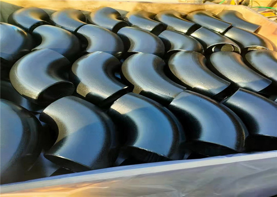 كوع أنابيب الصلب الكربوني 219 مم GOST JIS ASTM Standard Sandblast Black Painting