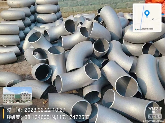 Jis Standard 1-1 / 2 Inch الكربون الصلب الكوع المناسب سمك الجدار حسب الطلب
