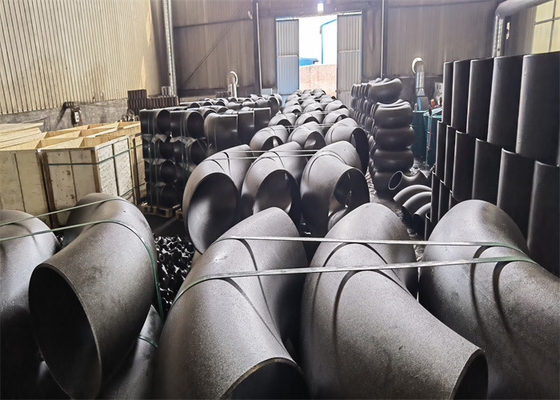 90 درجة كوع فولاذي مزور 8 بوصة ASTM A860 WPHY 60 زيت أسود مجلفن
