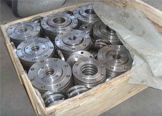 ASME Pn100 Dn100 مزورة من الصلب الكربوني شفة مسطحة الانزلاق على الوجه المرتفع اللحام الرقبة