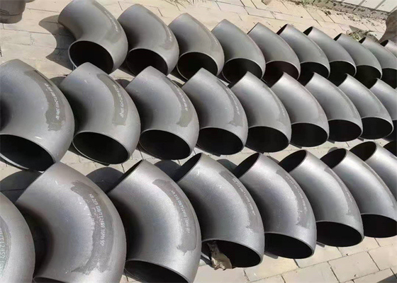 90 درجة كوع فولاذي مزور 8 بوصة ASTM A860 WPHY 60 زيت أسود مجلفن