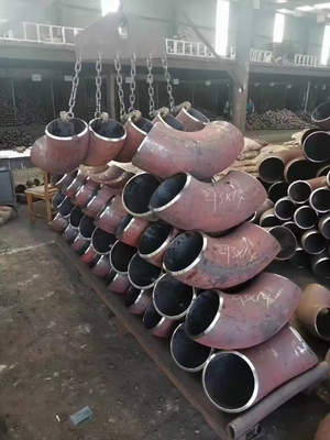 كوع الفولاذ الكربوني Q345 ASTM B16.9 طويل نصف قطره بعقب اللحام