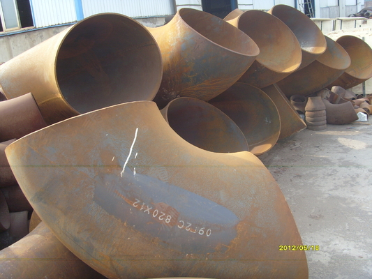 DN820 * 12mm Weld Elbows Mild Steel 22mm Black اللوحة مصقولة