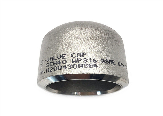 STD ASME B16.9 غطاء أنبوب فولاذي مقاوم للصدأ بغطاء مواسير ملحوم مقاس 24 بوصة