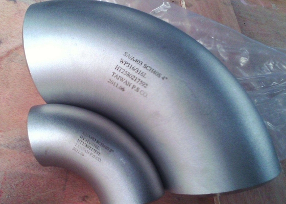 ASTM A403 WP304 6 بوصة الفولاذ المقاوم للصدأ 90 درجة الكوع SCH20